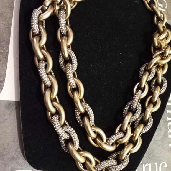 J.Crew Rhinestone Double Link Chain - Picture 3 of 6